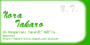 nora takaro business card